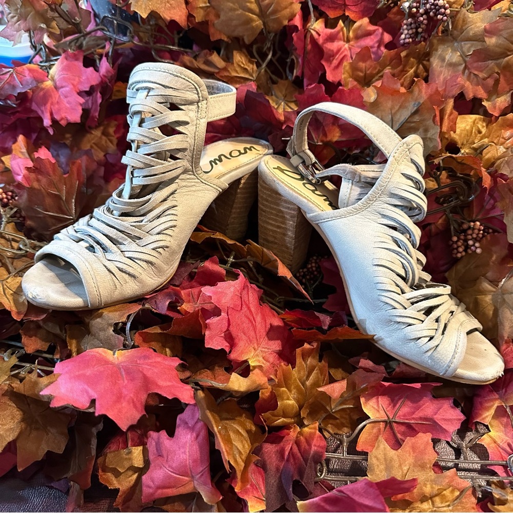 Sam Edelman | Cream Strappy Heels